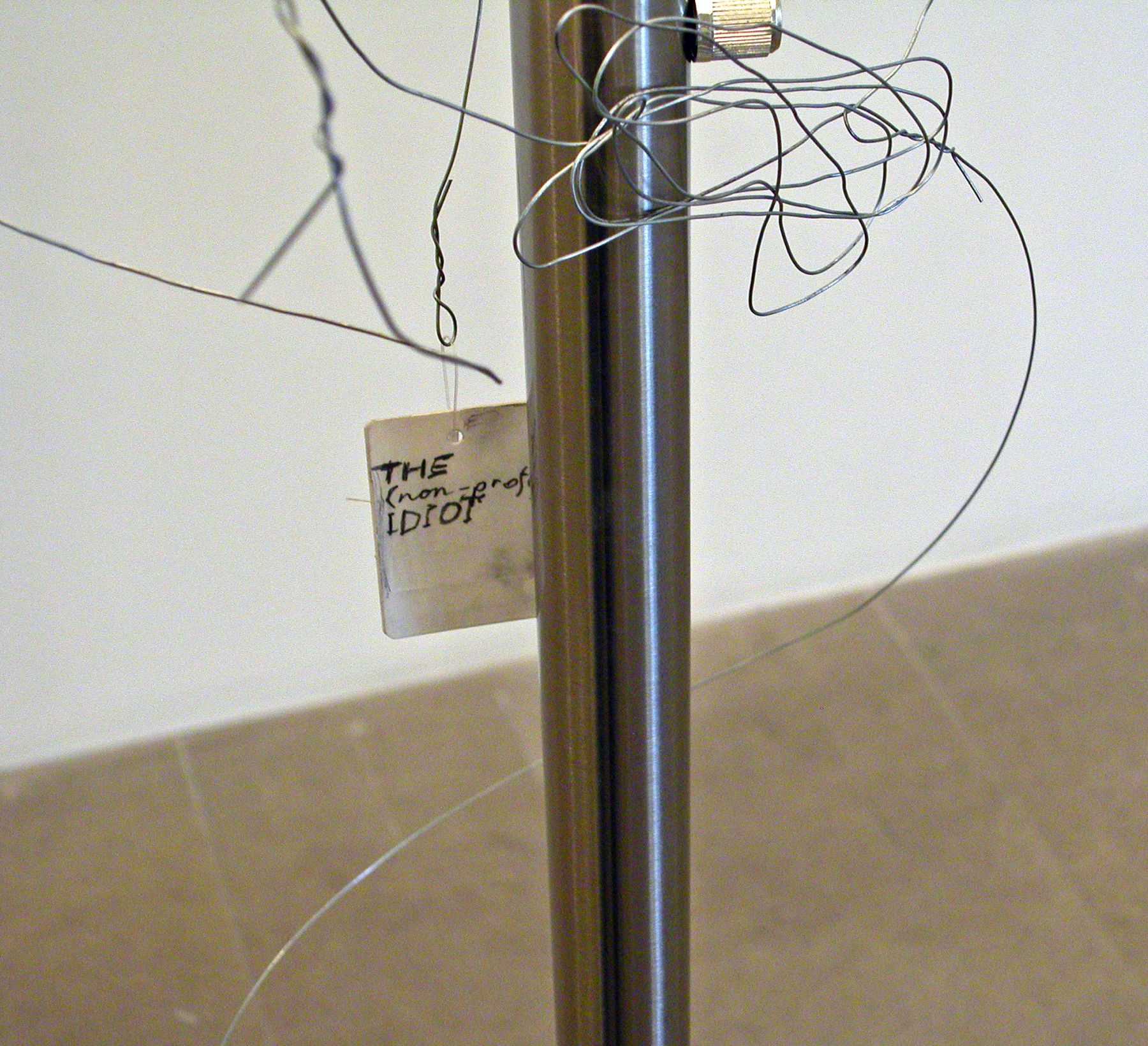 The (non-profit) Idiot, 2006 (detail), mixed media lamp, 58 x 10 x 10 inches