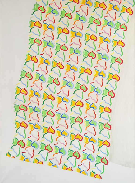 Konrad Lueg, Handtuch, 1965, Casein color on canvas, 78 3/4 x 57 1/8 inches