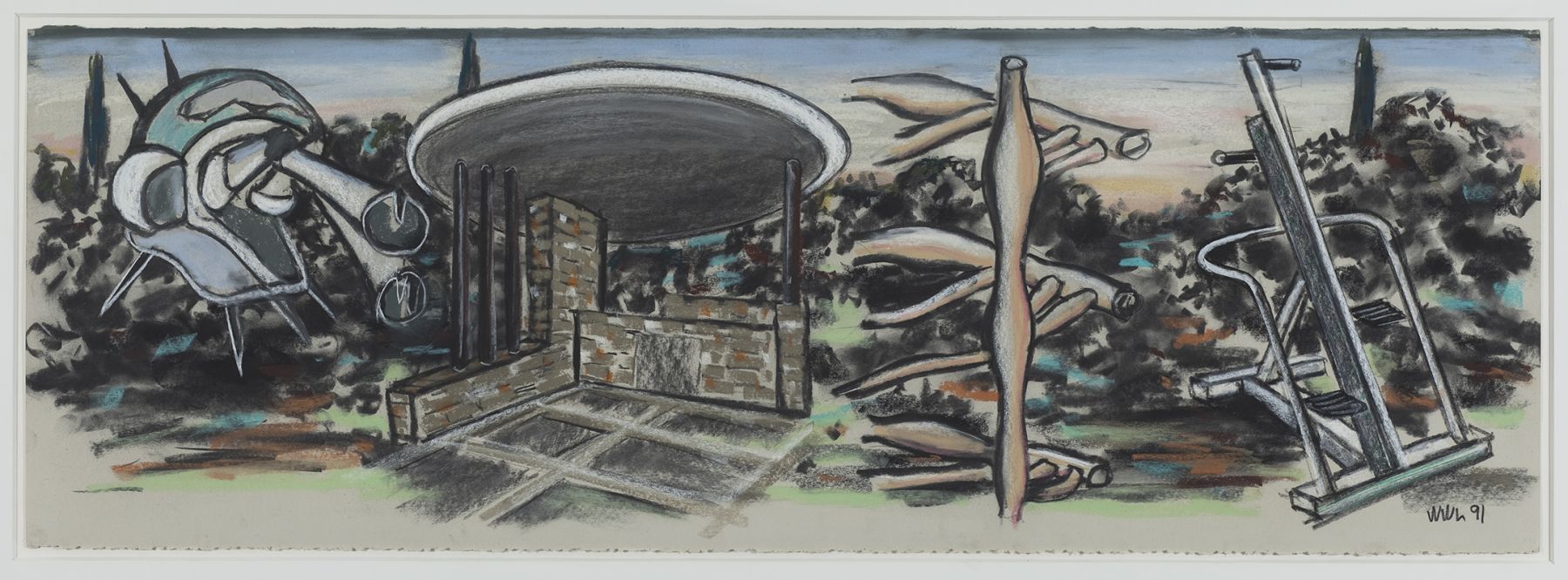 William Leavitt Landscape with 4 Objects, 1991