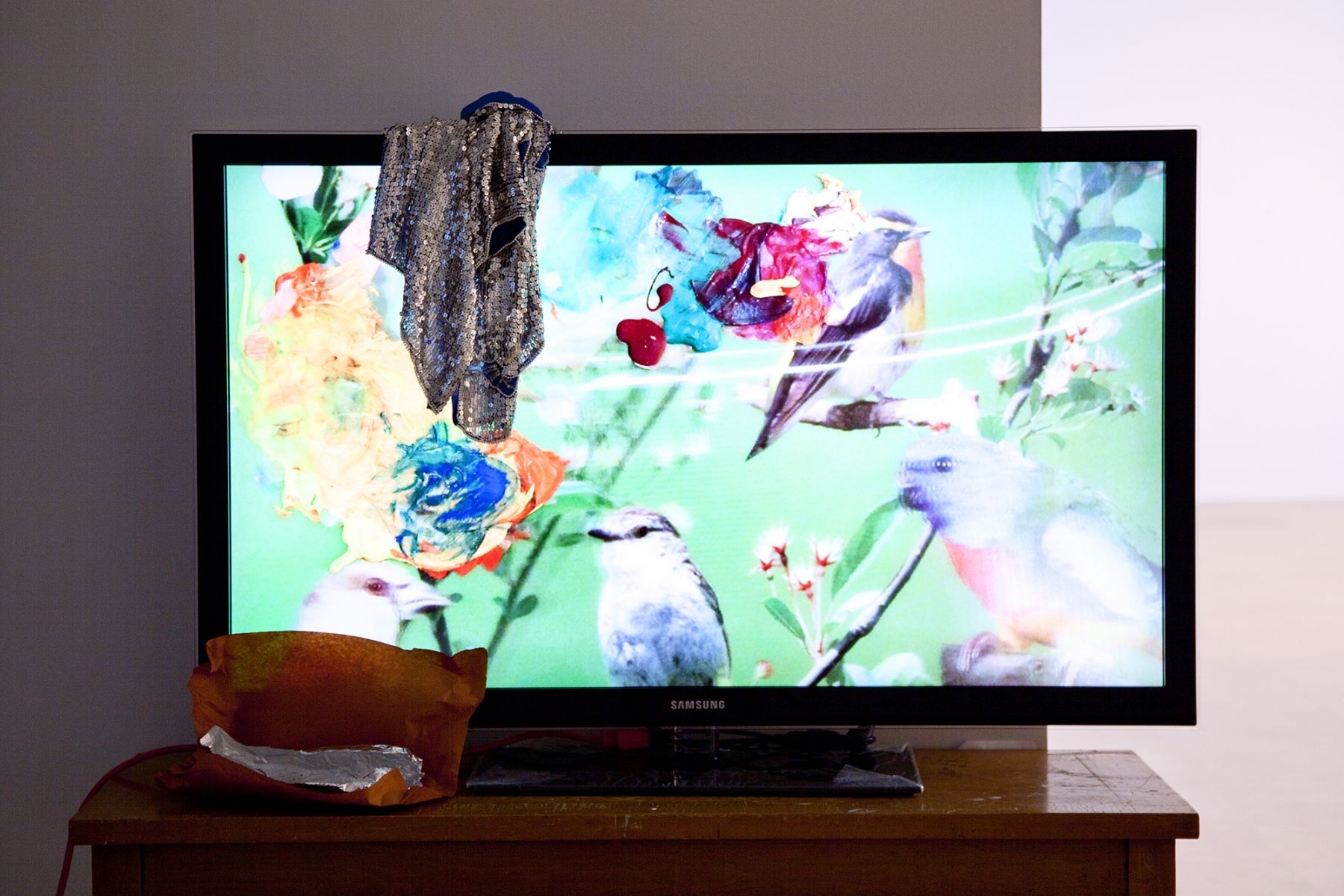 Trisha Baga, Peacock 2011 (detail), Video installation, Dimensions variable