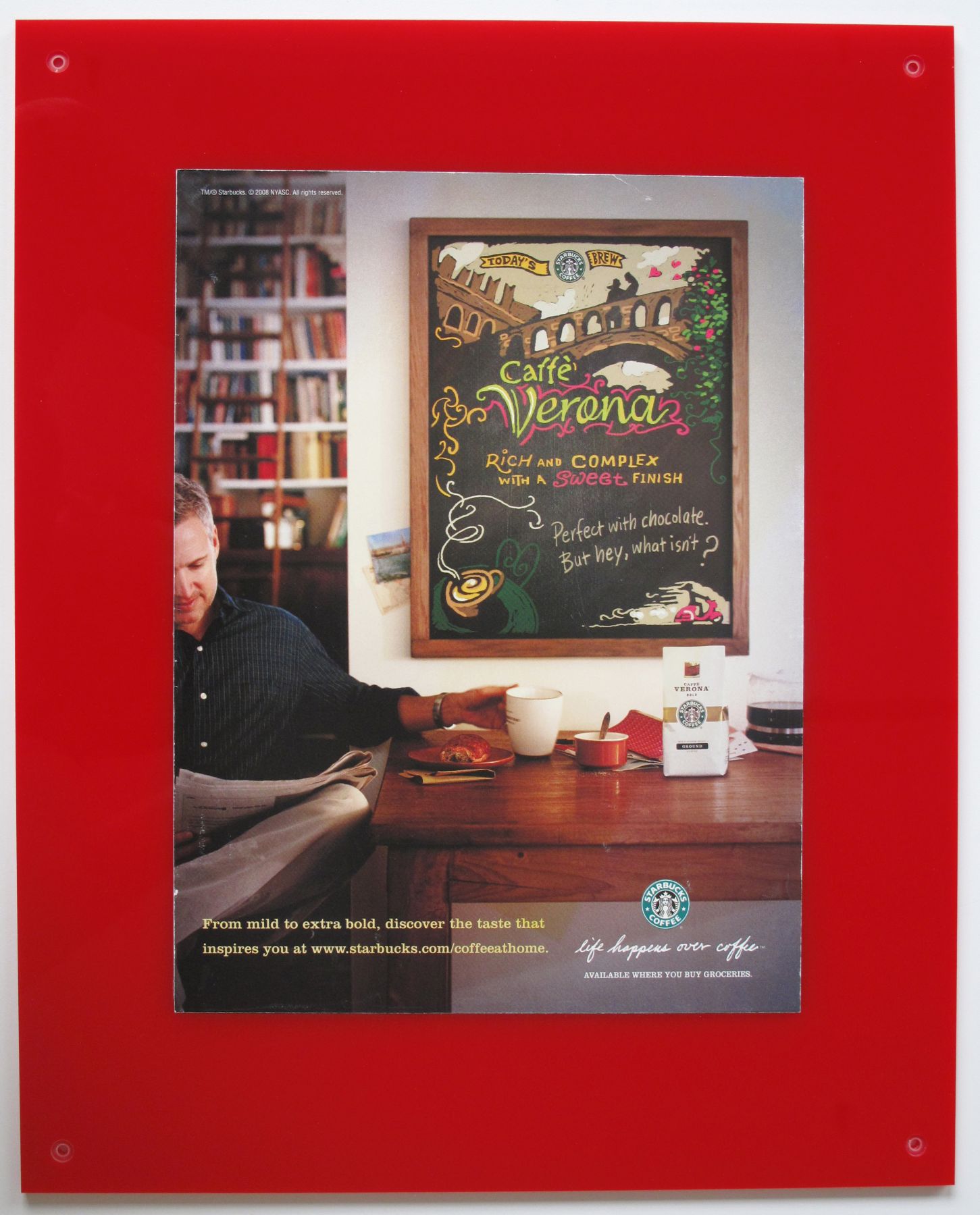 Michaela Meise, Starbucks, 2009, Plexiglas paper, 14 1/2 x 11 3/4 inches