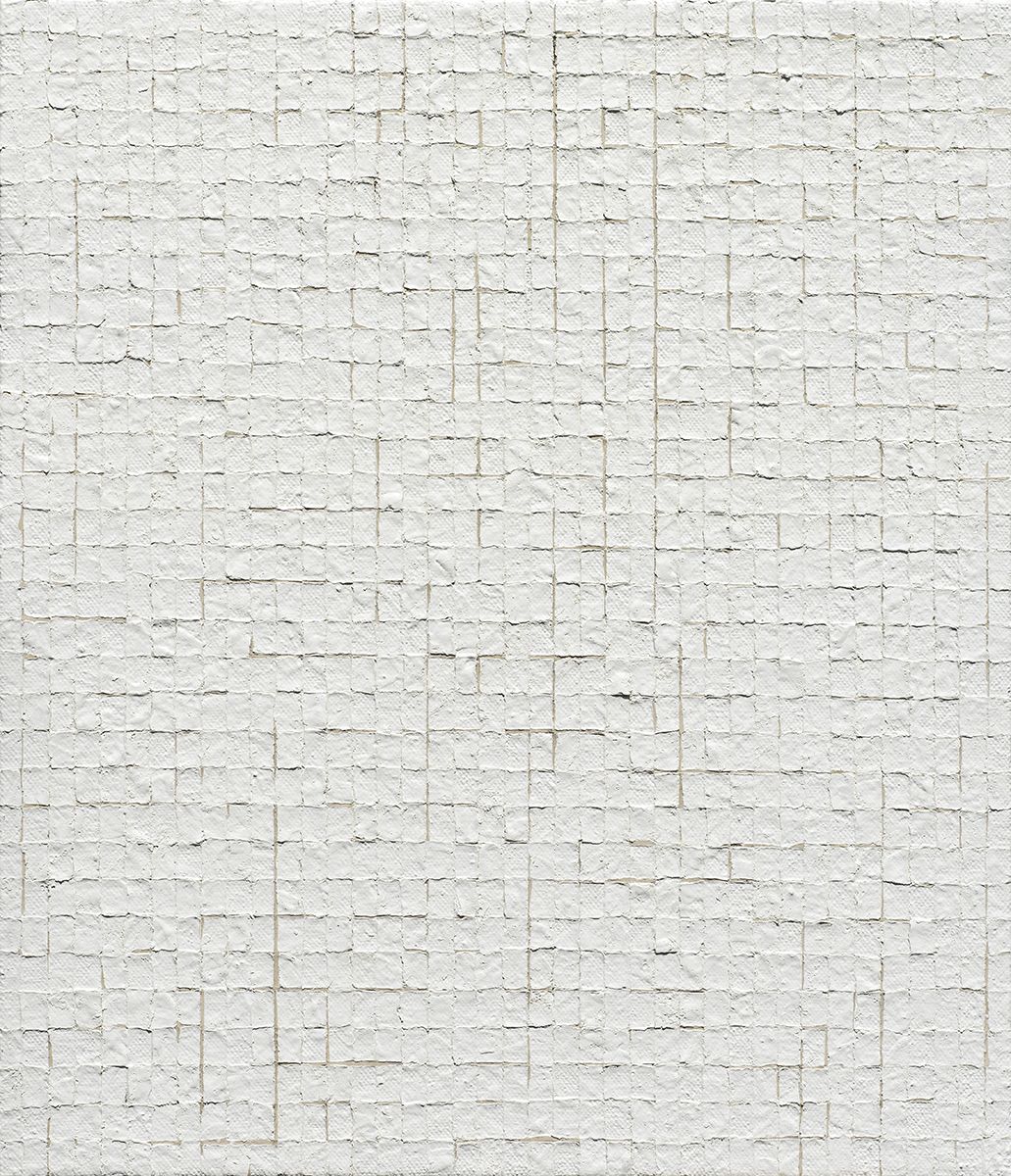 Chung Sang-Hwa Untitled 2015-04-10, 2015 Acrylic and kaolin on canvas 20 7/8 x 17 7/8 inches (53 x 45.5 cm)