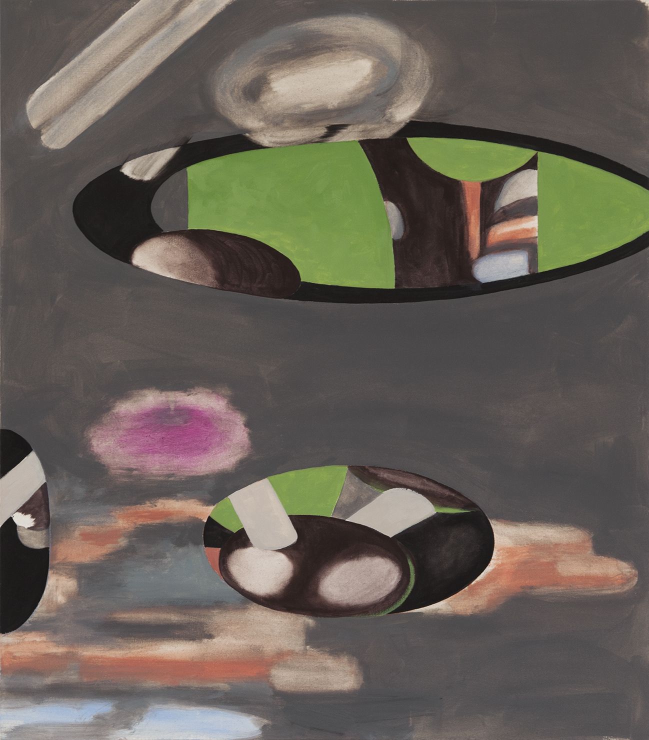 William Leavitt, Bronzea 2, 2013, Flashe on canvas, 41 x 36 inches