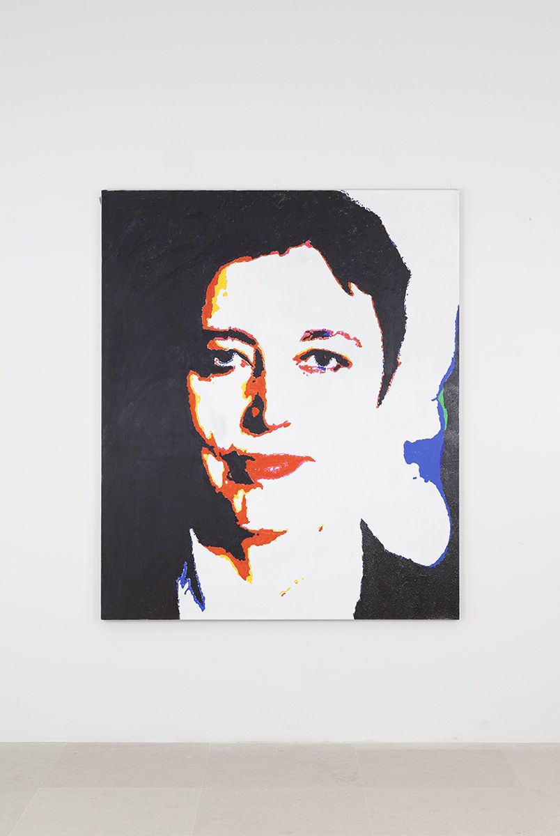 Mathieu Malouf, Beatrix, 2017, Acrylic, oil and glitter on canvas, 72 x 60 inches (182.9 x 152.4 cm)