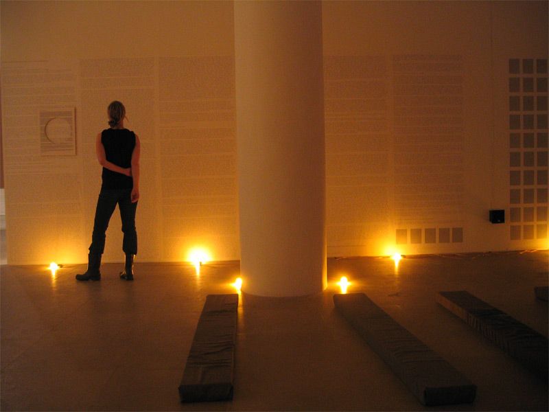 Installation view, Fia Backström, In Memory of HERD INSTINCT 360º, Greene Naftali, New York, 2006