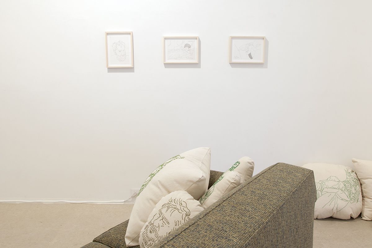 Mieko Meguro, Installation view, Couch Potato with Dan, Greene Naftali, New York, 2016