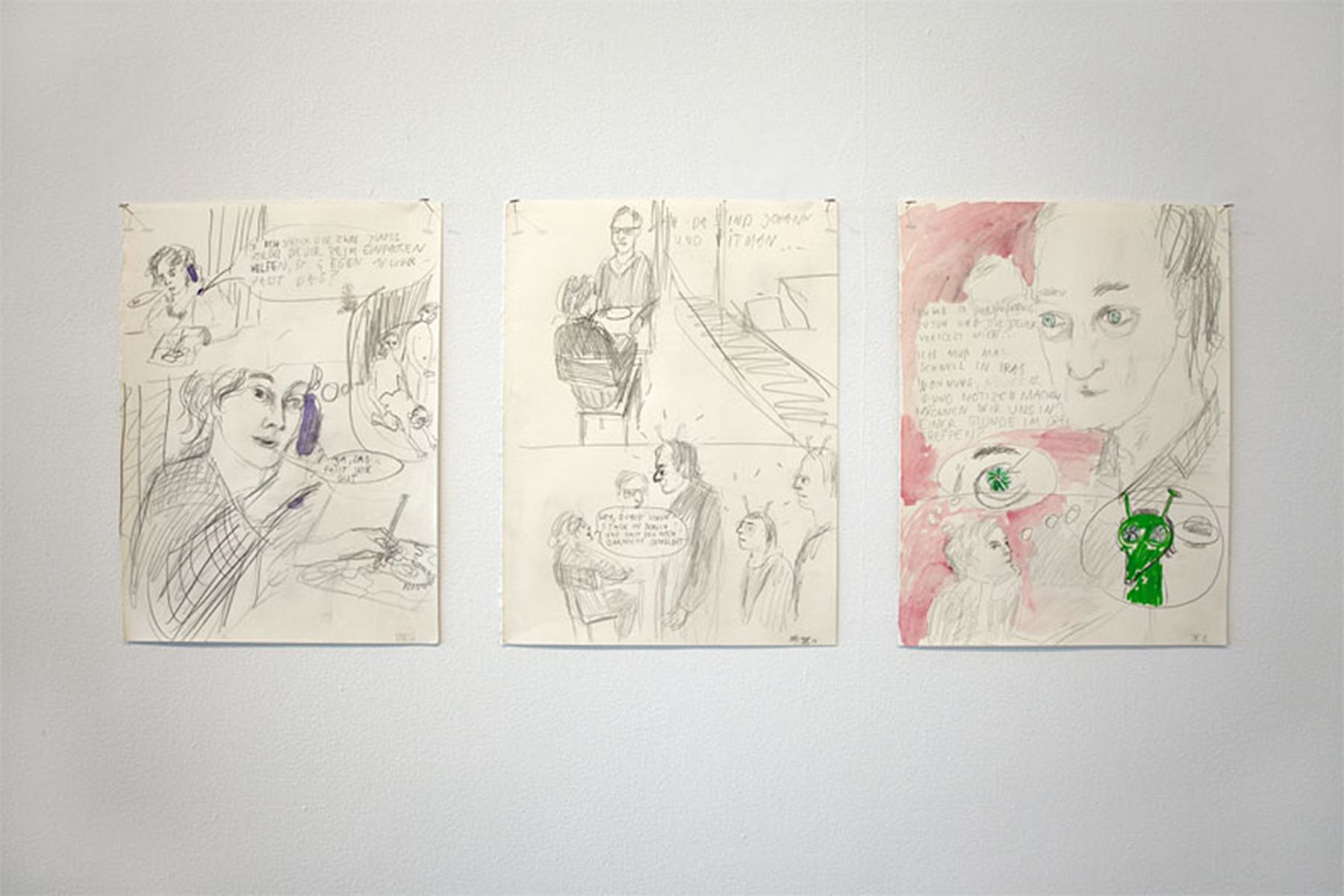 November, 2011 (detail), Pen, pencil, and watercolor on 64 sheets of paper, Dimensions variable