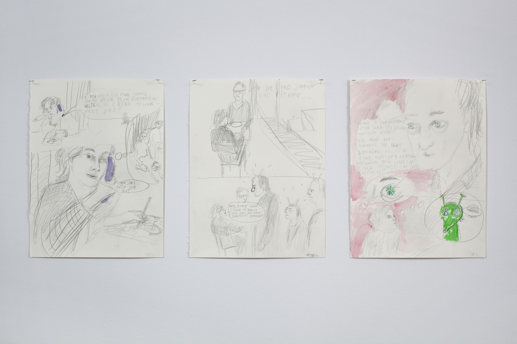 November, 2011 (detail), Pen, pencil, and watercolor on 64 sheets of paper, Dimensions variable