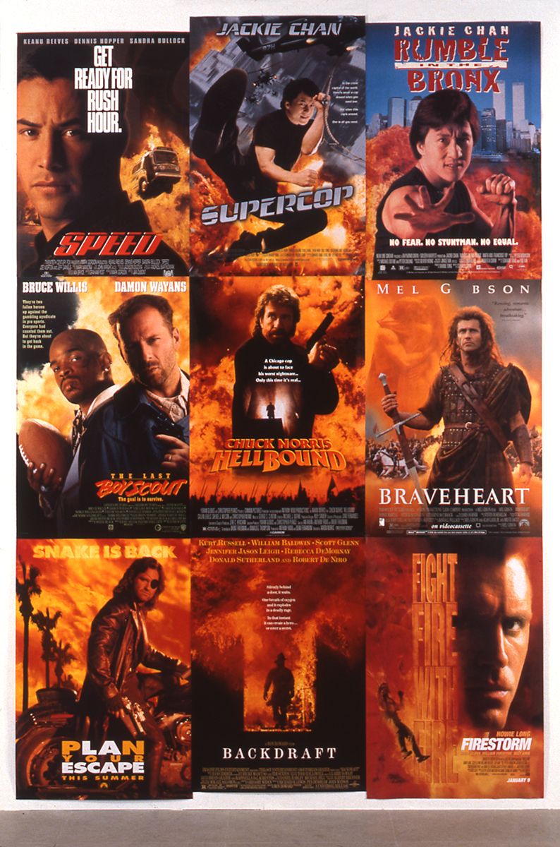 Piotr Uklański, Backdraft, 1996, nine movie posters, 12 x 5 feet