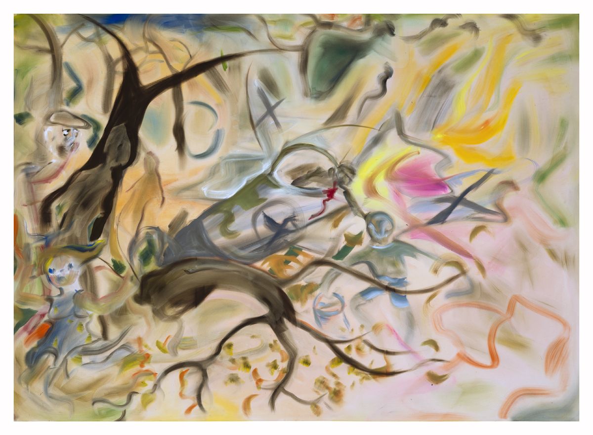Sophie von Hellermann Ileden Woods, 2018 Acrylic on canvas 90 1/2 x 124 7/8 inches (230 x 317 cm)
