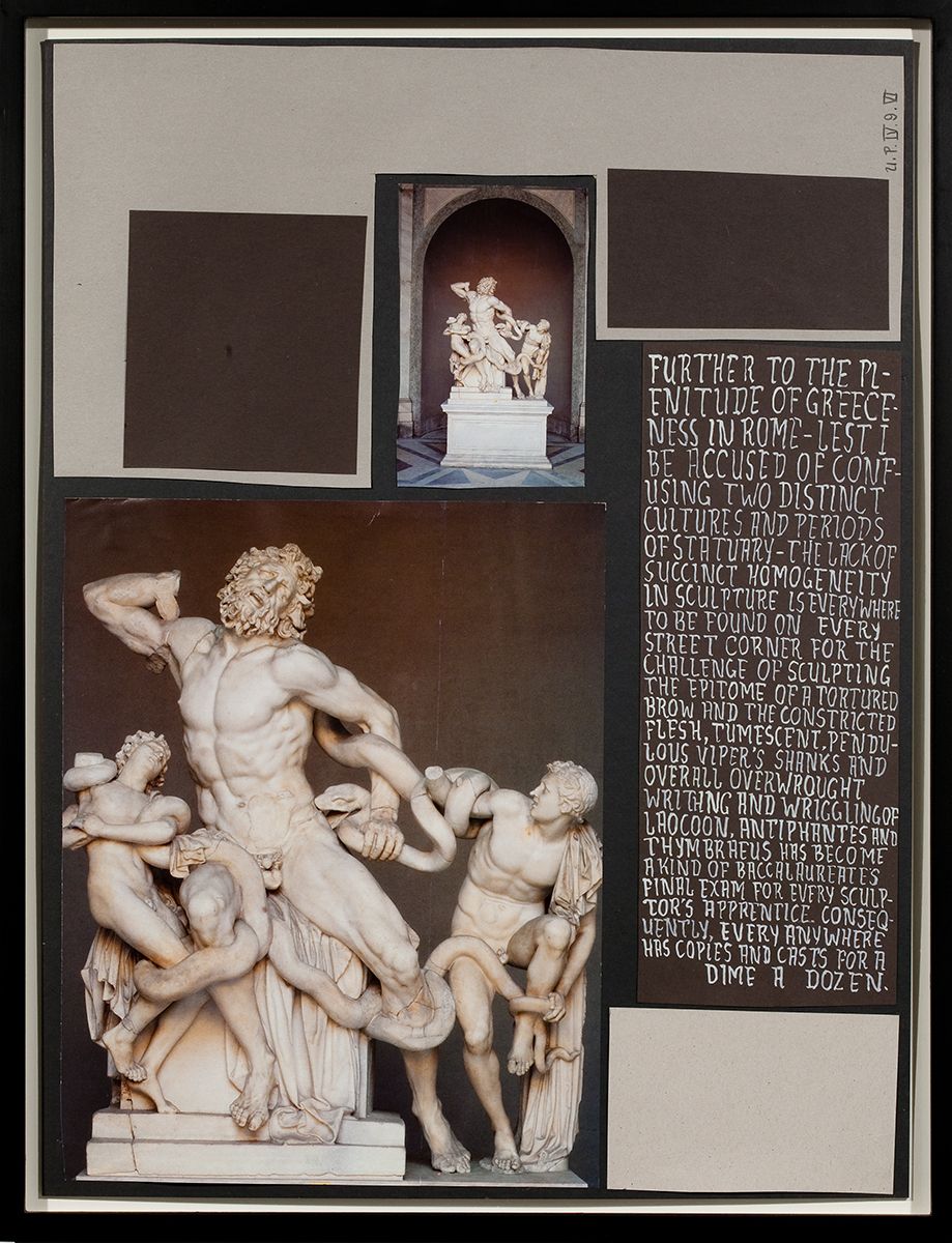 Urbis Paganus IV.9.X (Sleeping satyr), 2009, mixed media on matte board, 20 x 15 inches