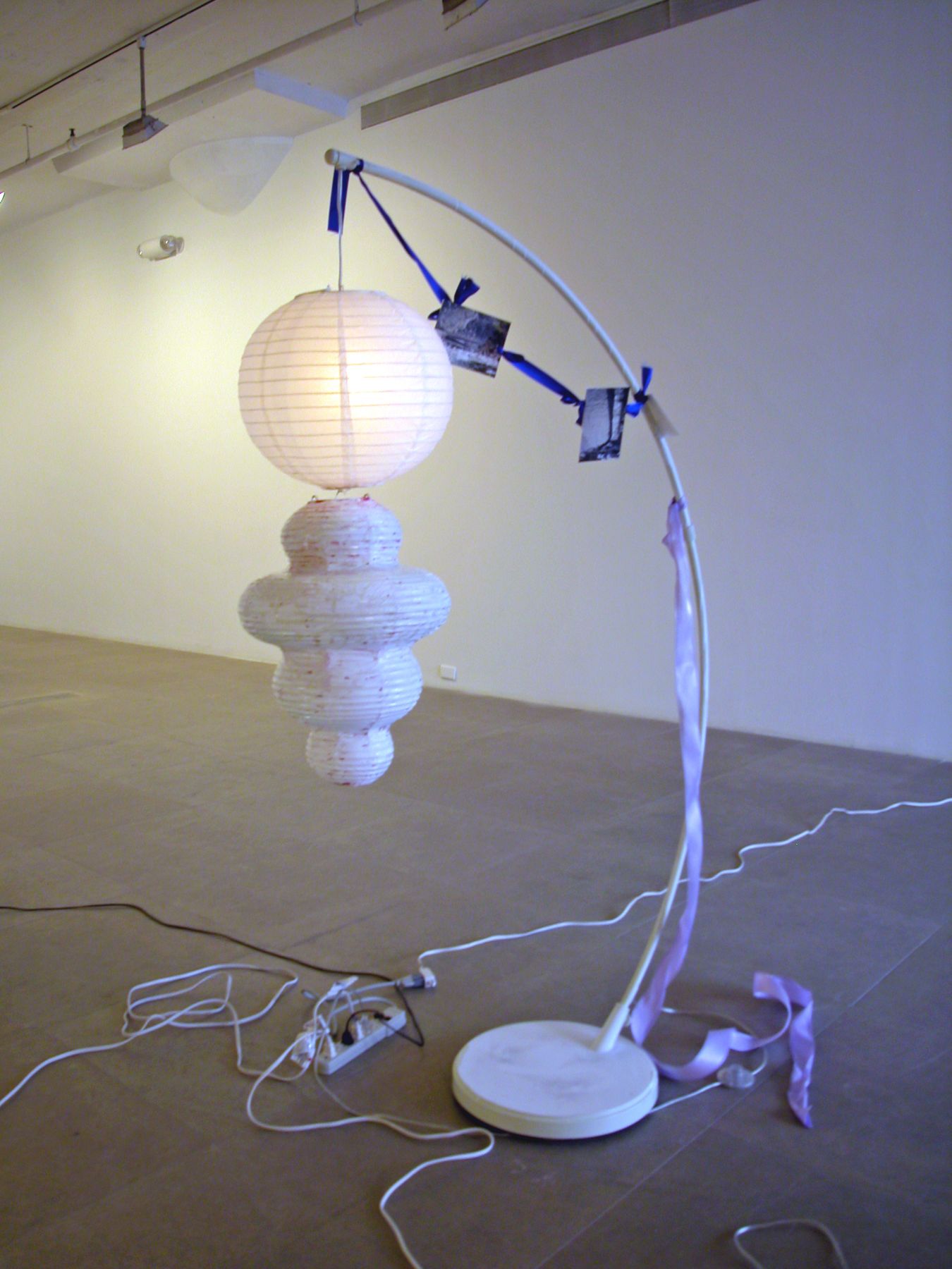 J and S, 2006, mixed media lamp, 64 x 38 x 16 inches