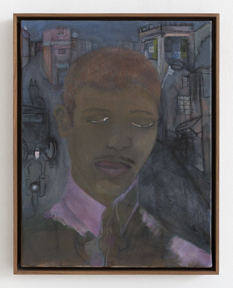 Katharina Wulff Untitled, 2012 Oil on canvas 13 7/8 x 10 3/4 x 3/4 inches (35.1 x 27.2 x 1.8 cm) Frame: 14 5/8 x 11 1/2 x 1 1/4 inches (37.1 x 29.2 x 3.2 cm)