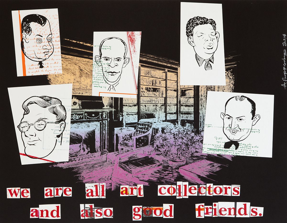 Allen Ruppersberg Untitled, 2014 Silkscreen Paper: 35 1/4 x 44 1/8 inches (89.5 x 112.1 cm) Frame: 37 3/4 x 46 7/8 inches (95.9 x 119.1 cm)