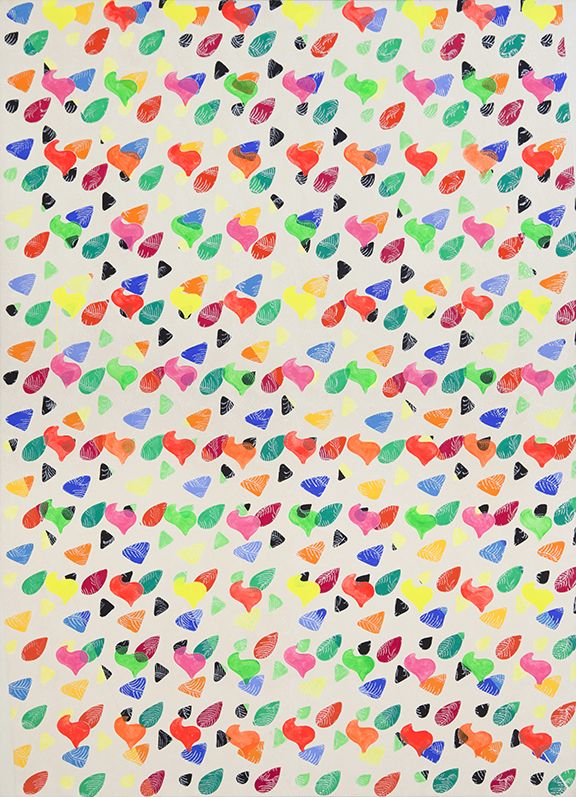 Konrad Lueg, Untitled, 1966, Casein tempera on canvas, 78 3/4 x 57 inches
