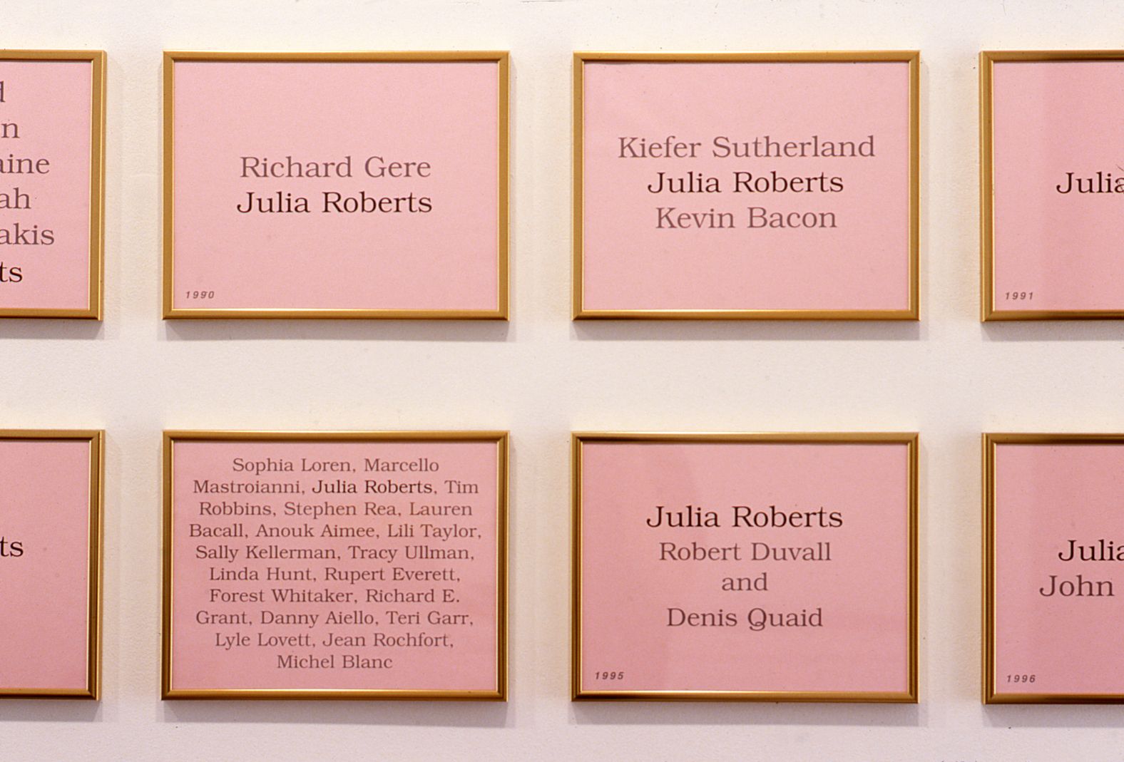 Best Actress, 2001 (detail), 24 laser prints, 8 3/4 x 11 1/4 inches each