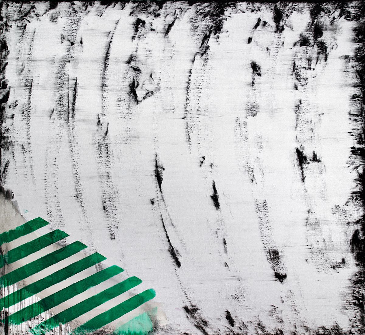 Jacqueline Humphries Untitled, 2011 Oil on linen 80 x 87 inches 203.2 x 221 cm