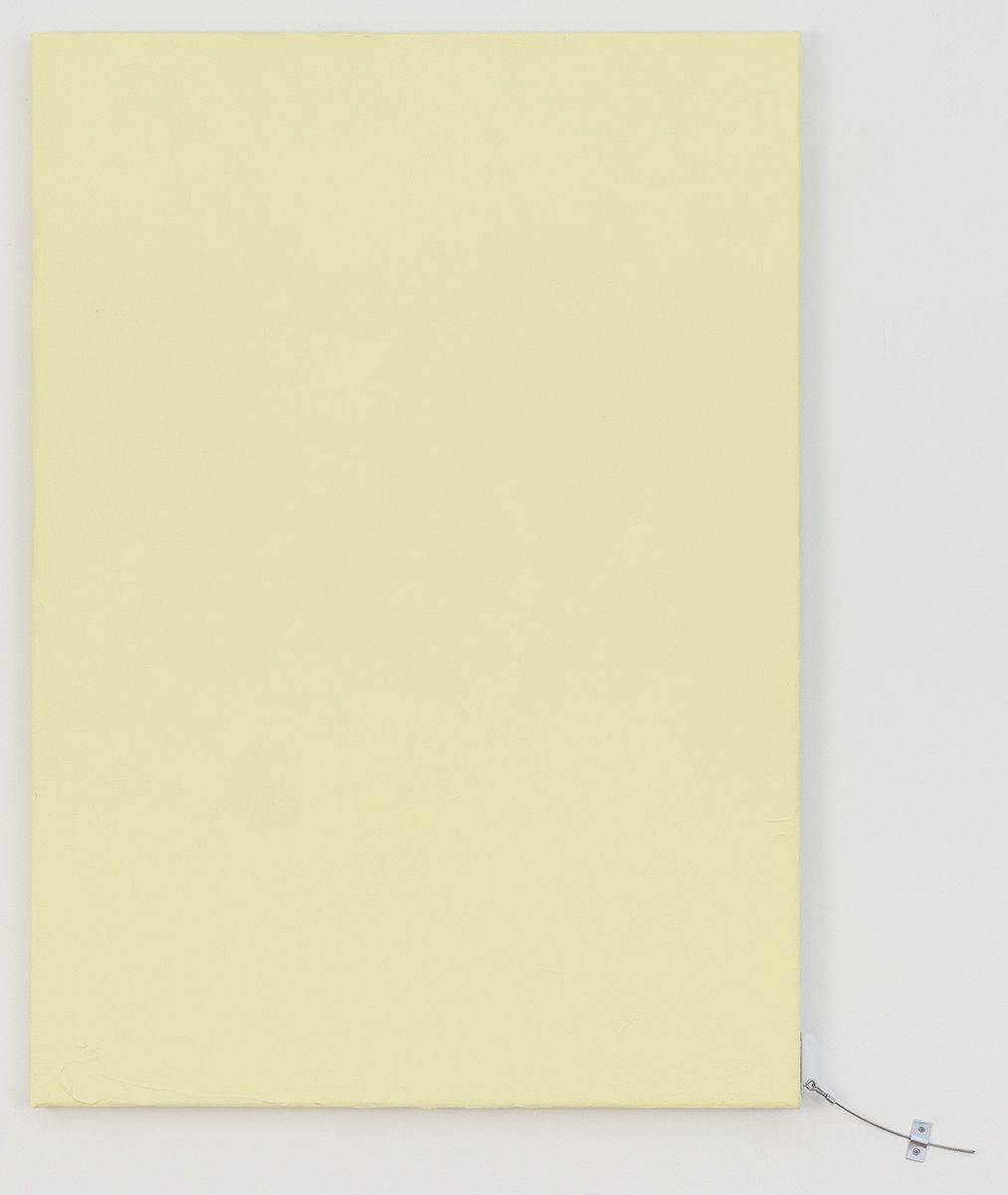 Monika Baer Untitled, 2018 Acrylic, quartz on canvas, aluminum 34 2/3 x 24 3/4 inches (88 x 63 cm)