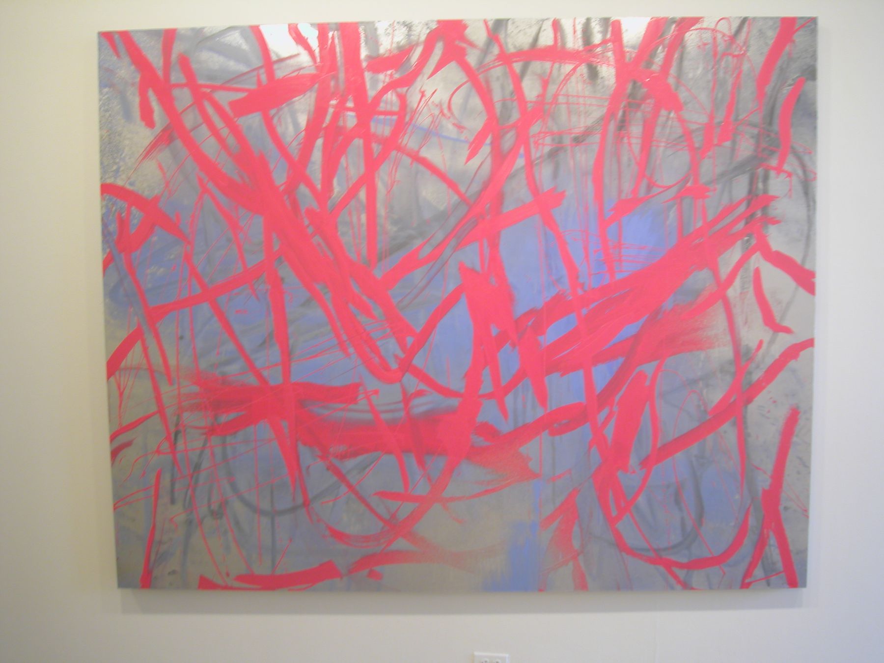 Jacqueline Humphries, Mary/Mary, 2004-2005, oil on linen, 72 x 90 inches