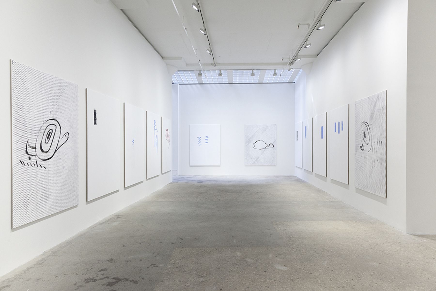 Michael Krebber, Installation View, Ground Floor, Greene Naftali, New York, 2015