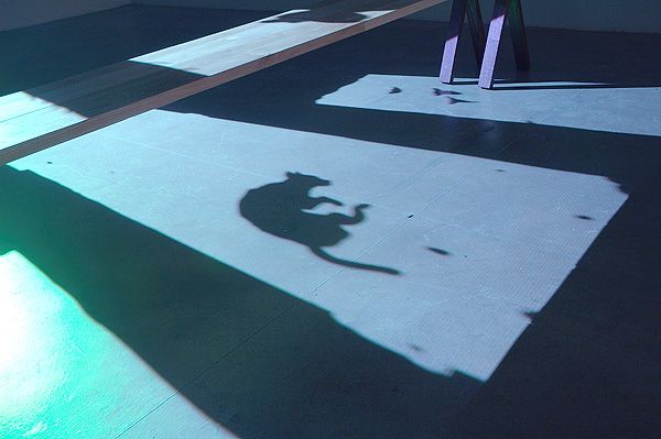 3rd Light, 2006, digital video projection, table