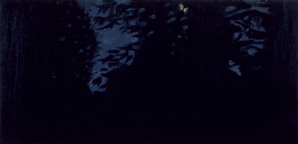 Full-Moon, oil on board, 16 x 8 inches