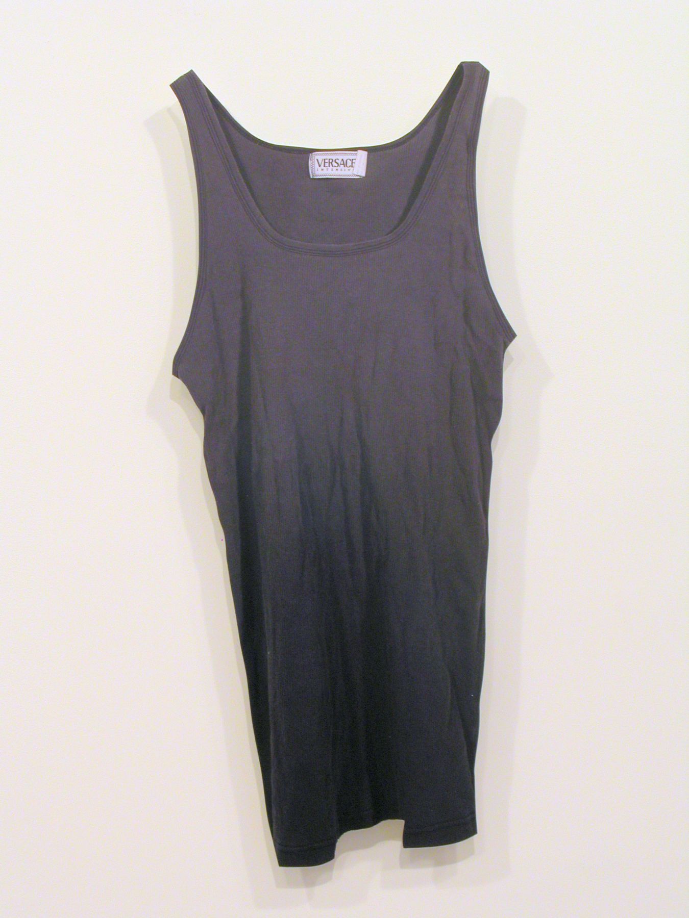 Jim Drain, Untitled (Versace Tanktop), 2007, C-print, Mounted on Aluminum, 28 1/2 x 12 1/2 x 1 inches