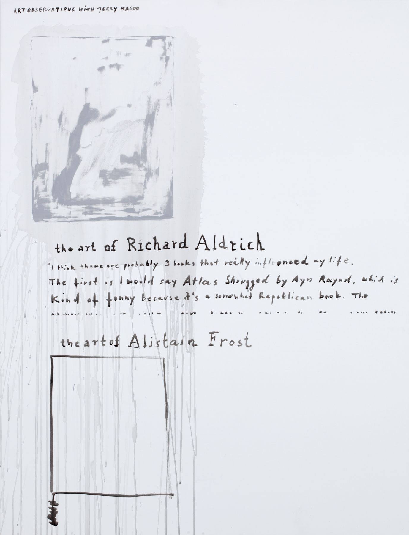 Michael Krebber Jerry Magoo Painting 2, 2011 Acrylic on linen 55 x 42 inches (139.7 x 106.7 cm)