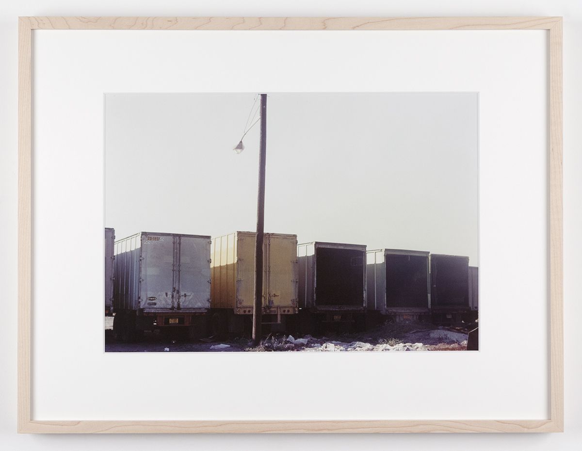 Dan Graham Trucks, Secaucus, New Jersey, 1966 C-print Framed: 17 1/8 x 22 1/4 inches (43.5 x 56.5 cm)