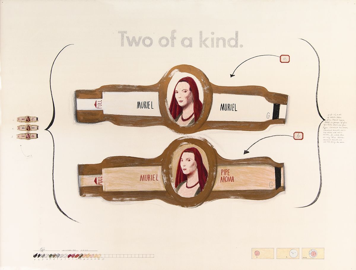 Candy Jernigan, Two of a Kind, 1987, Graphite and colored pencil on paper, 26 1/2 x 33 3/4 x 3/4 inches (67.3 x 85.7 x 1.9 cm)