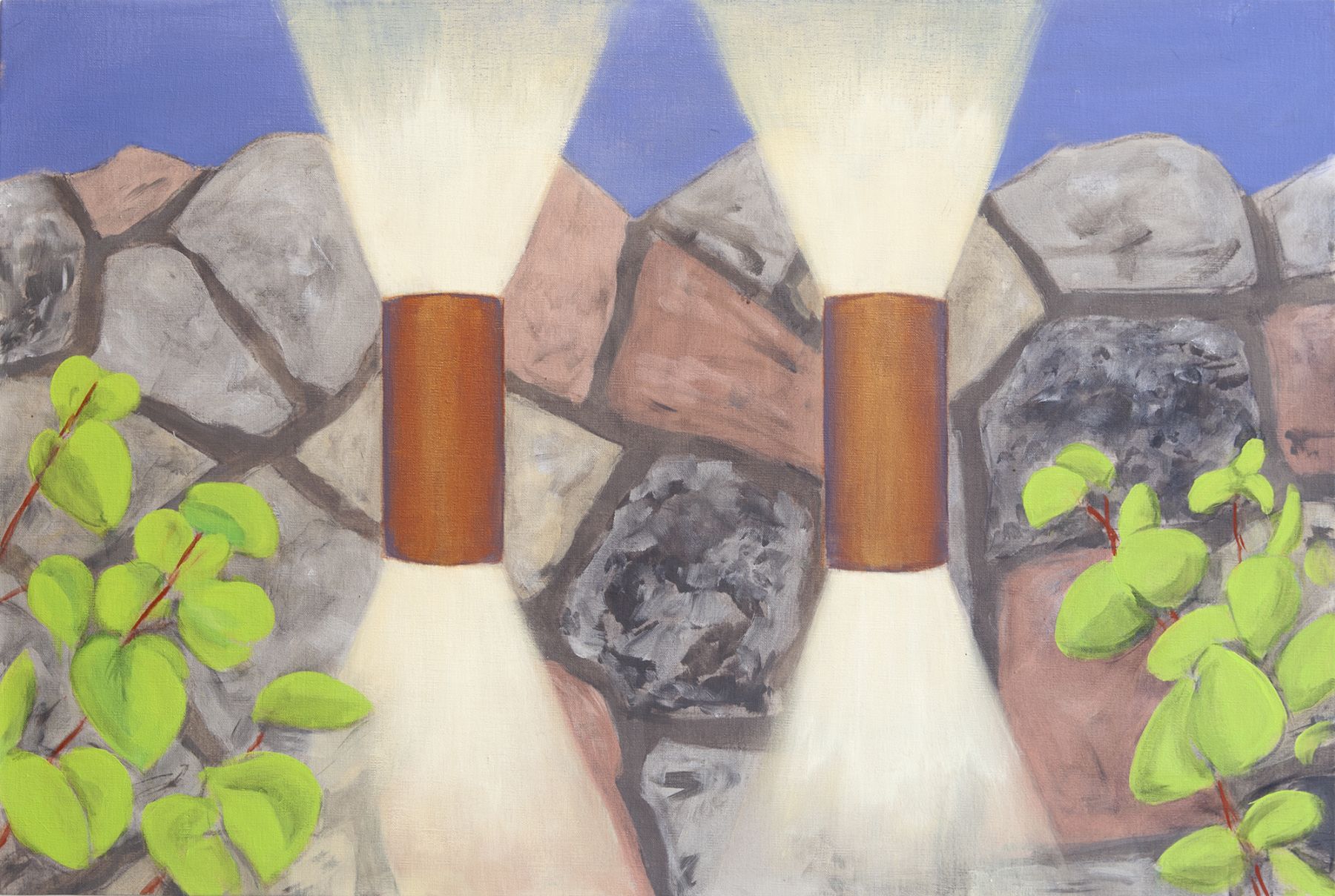 Twin Wall Lights, 2011, Oil on canvas