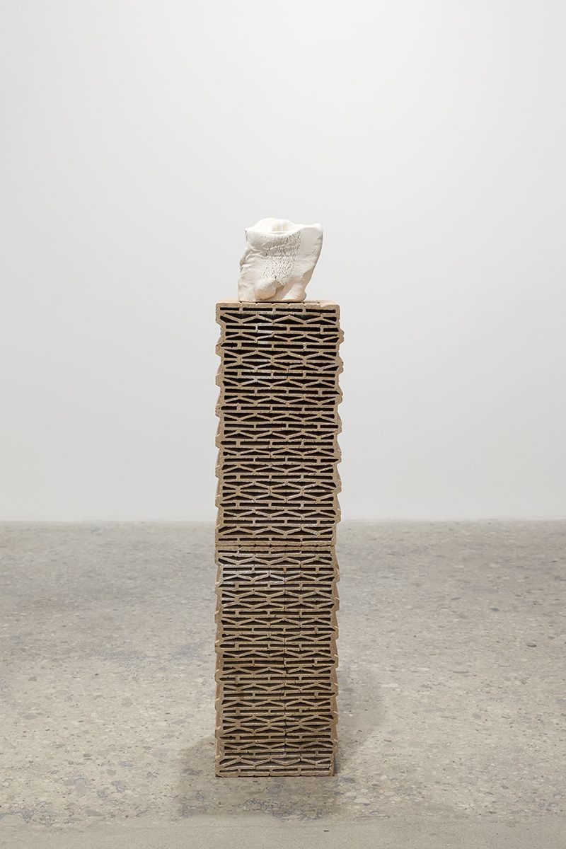 Gelatin New York Golem, 2017 Bricks, glazed ceramic 46 3/8 x 10 5/8 x 9 7/8 inches (118 x 27 x 25 cm)