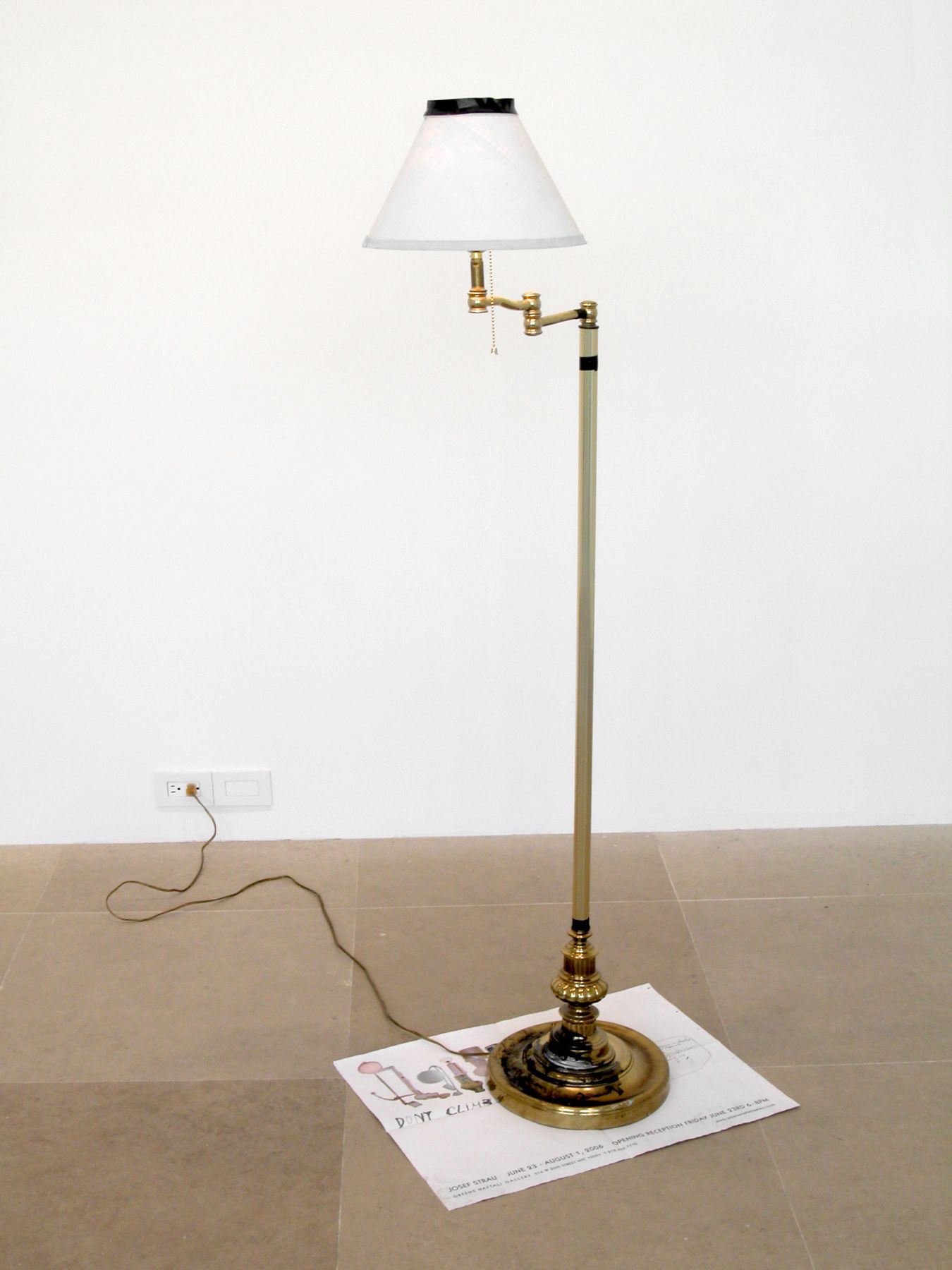 The Betrayal Lamp, 2006, mixed media lamp, 57 x 17 x 23 inches (144.8 x 43.2 x 58.4 cm)