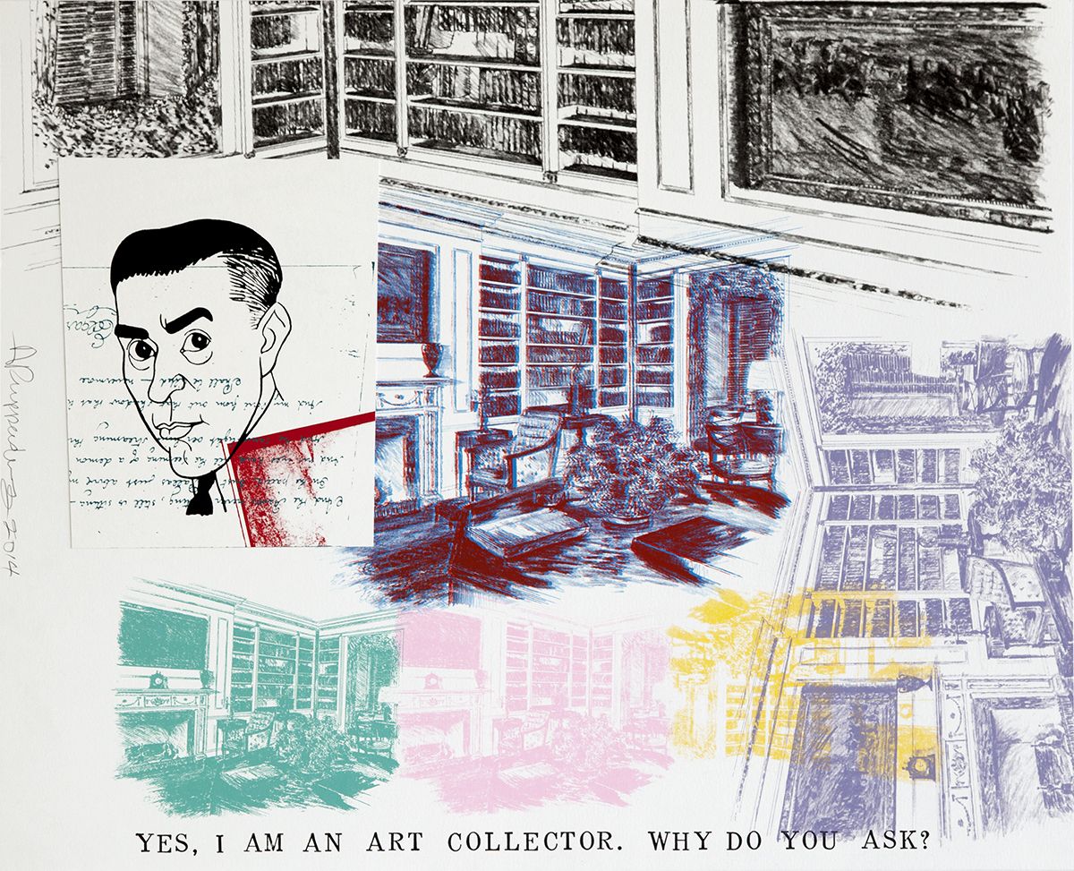Untitled, 2014, silkscreen, paper: 25 x 30 inches, frame: 27 1/2 x 32 1/2 inches, signed