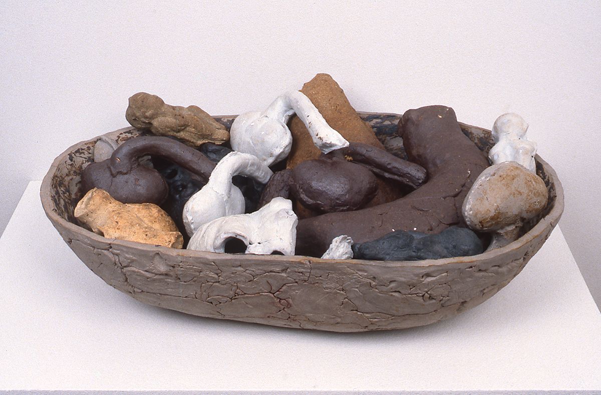 Kiki Smith, Second Choice, 1987, ceramic, 19 1/2 x 13 x 7 inches