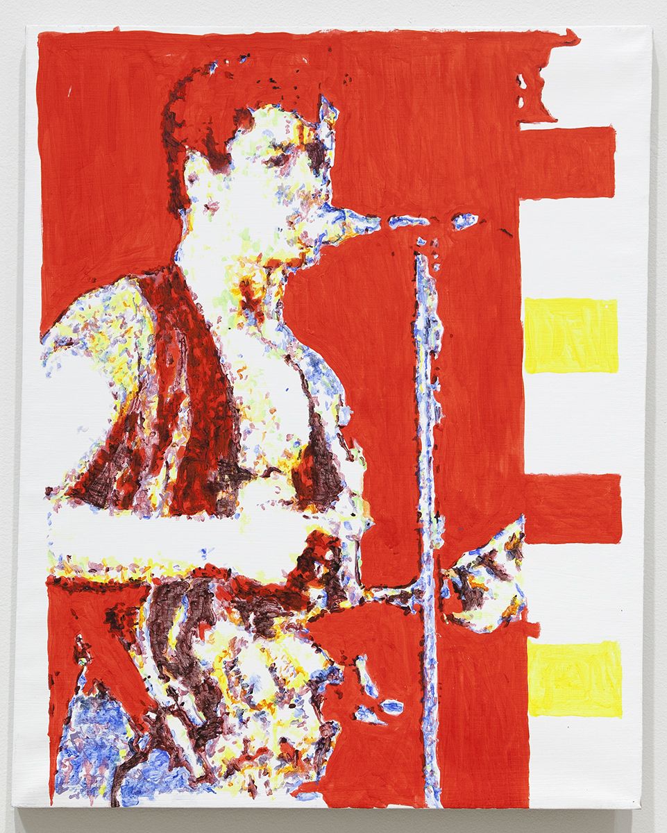 Andrea Fourchy / Sergej Jensen Solo Live, 2017 Acrylic on linen 25 x 20 inches (63.5 x 50.8 cm)