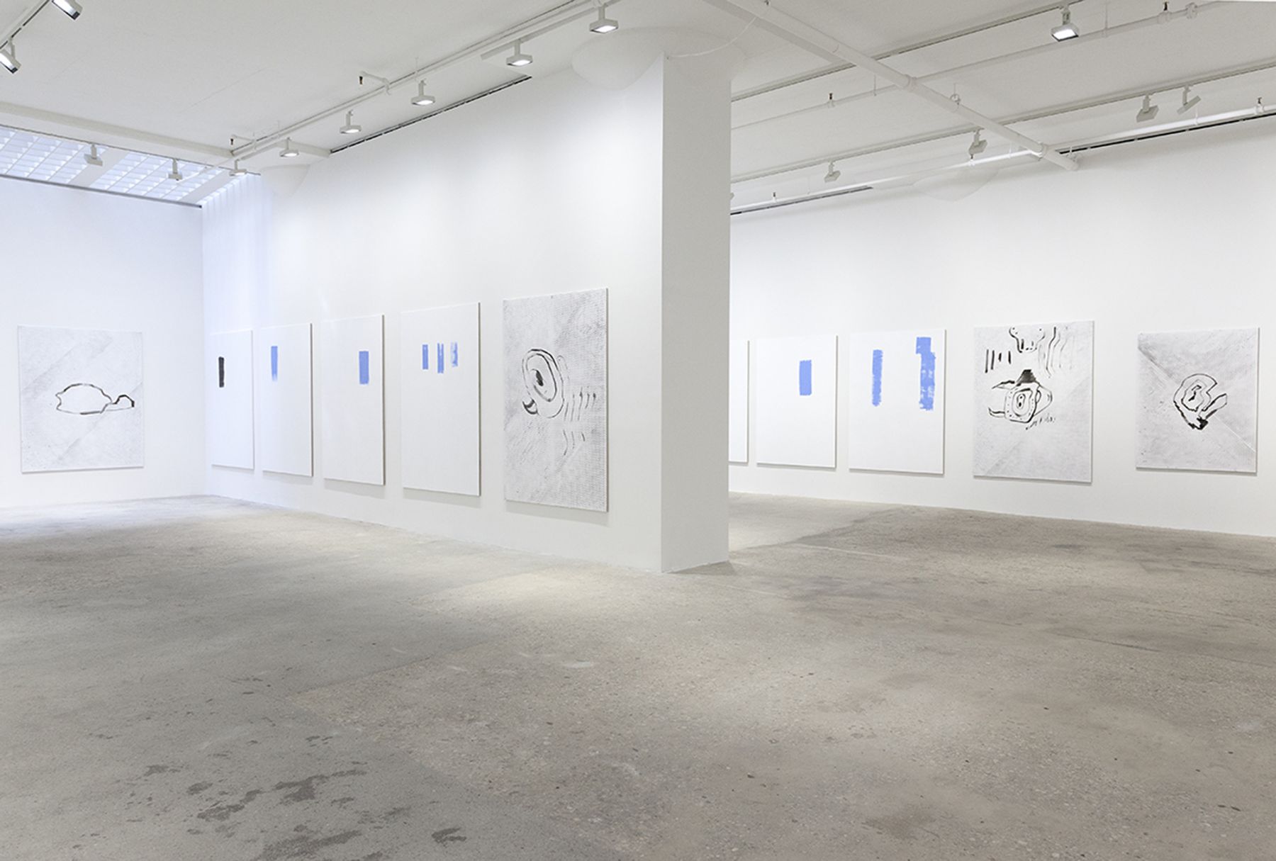 Michael Krebber, Installation View, Ground Floor, Greene Naftali, New York, 2015