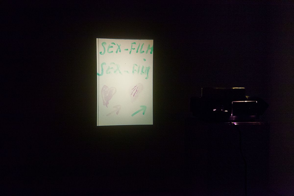 Marcel Broodthaers, Sex Film, 1971-1972, 33 Slides, felt pen on blank film, Dimensions variable