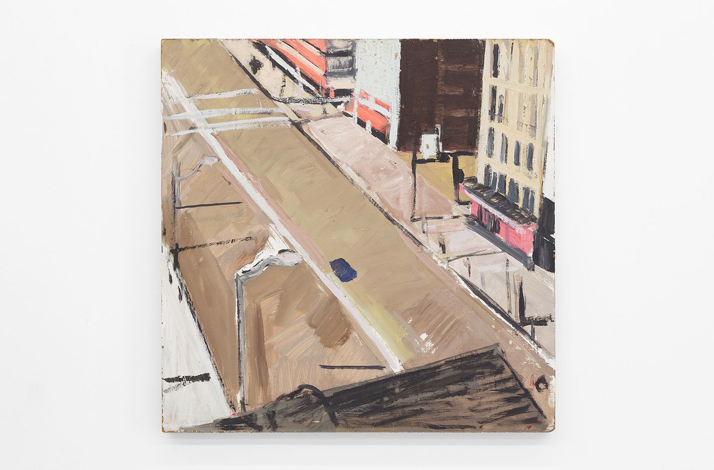 Mary Ann Aitken, Untitled (Broadway), 1985 - 89, Oil on masonite, 24 x 24 inches (61 x 61 cm)