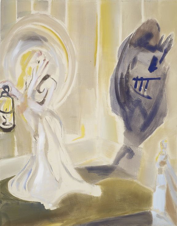 Sophie von Hellermann, Afraid of her own shadow, 2013, Pigment and acrylic emulsion on canvas, 90 1/2 x 70 7/8 inches
