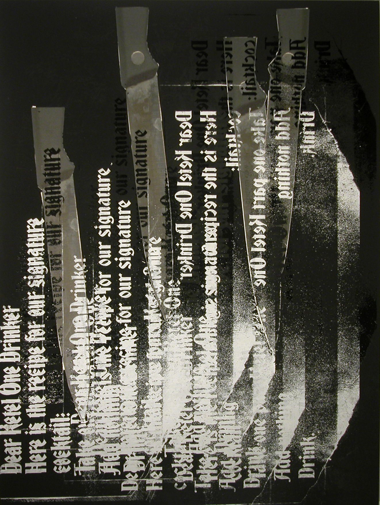 Untitled (Ketel I), 2005, silkscreen and inkjet on canvas, 48 x 36 inches