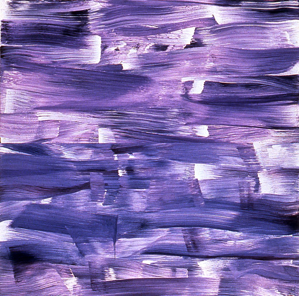 Jacqueline Humphries, Hor. #6, 1997, Oil on linen, 90 x 90 inches