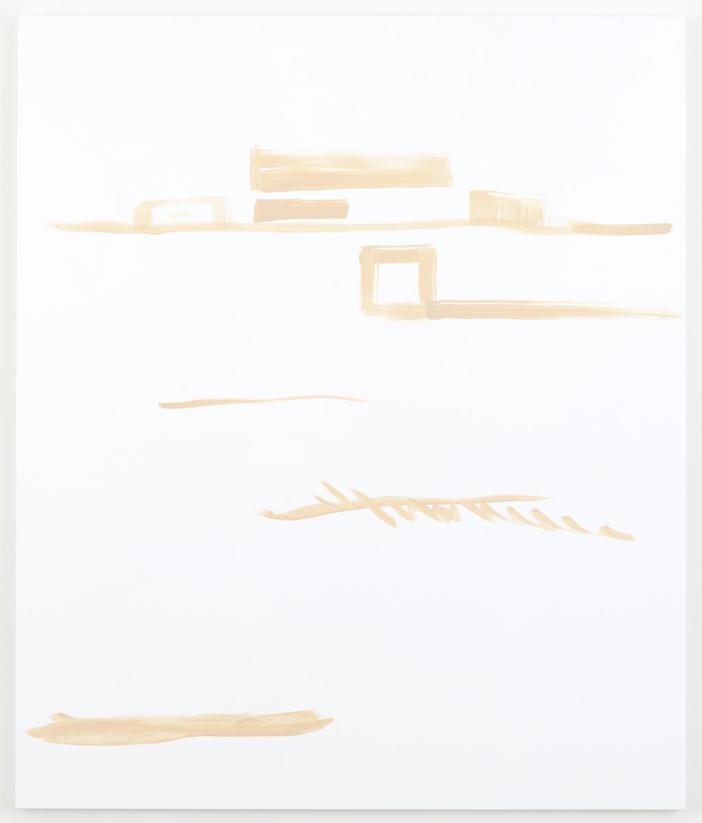 Michael Krebber Herbes de Provence, Le champ, 2018 Acrylic on canvas 70 x 59 inches (177.8 x 149.9 cm)