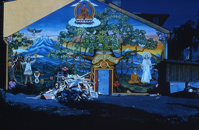 Day for Night, Christiania (The Info-House/The Gym), 1996, c-print 26 x 38 1/2 inches, edition of 5