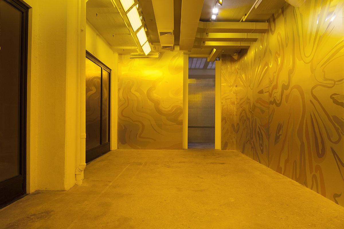 Peter Halley, Five Yellow Explosions, 2017