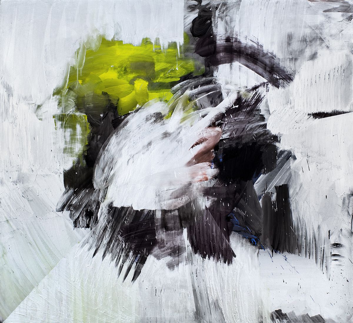 Jacqueline Humphries Grand Mal, 2009 Oil on linen 80 x 87 inches 203.2 x 221 cm