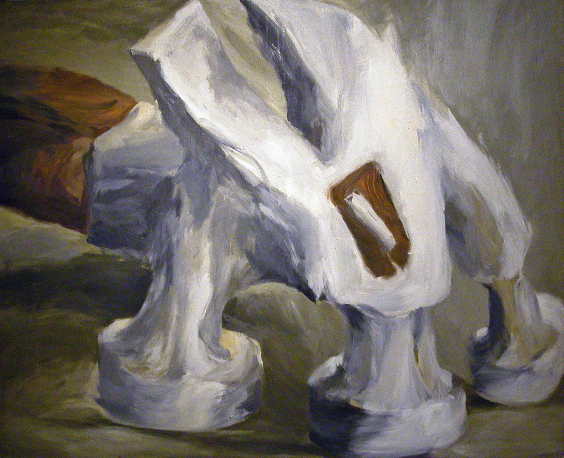Lee Lozano, Untitled (Triple Hammer), 1963, oil on canvas, 79 ½ x 64 ½ inches