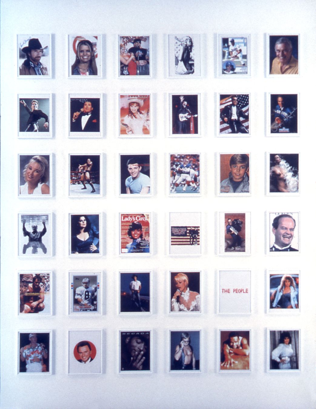 The People (35 Celebrity Endorsors of George W. Bush Downloaded From the Internet), 2001, 36 framed color prints
