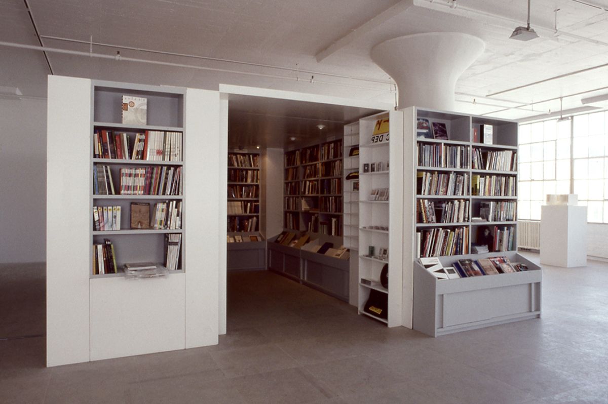 Installation view, The Bookshop Piece, Greene Naftali, New York, 1998