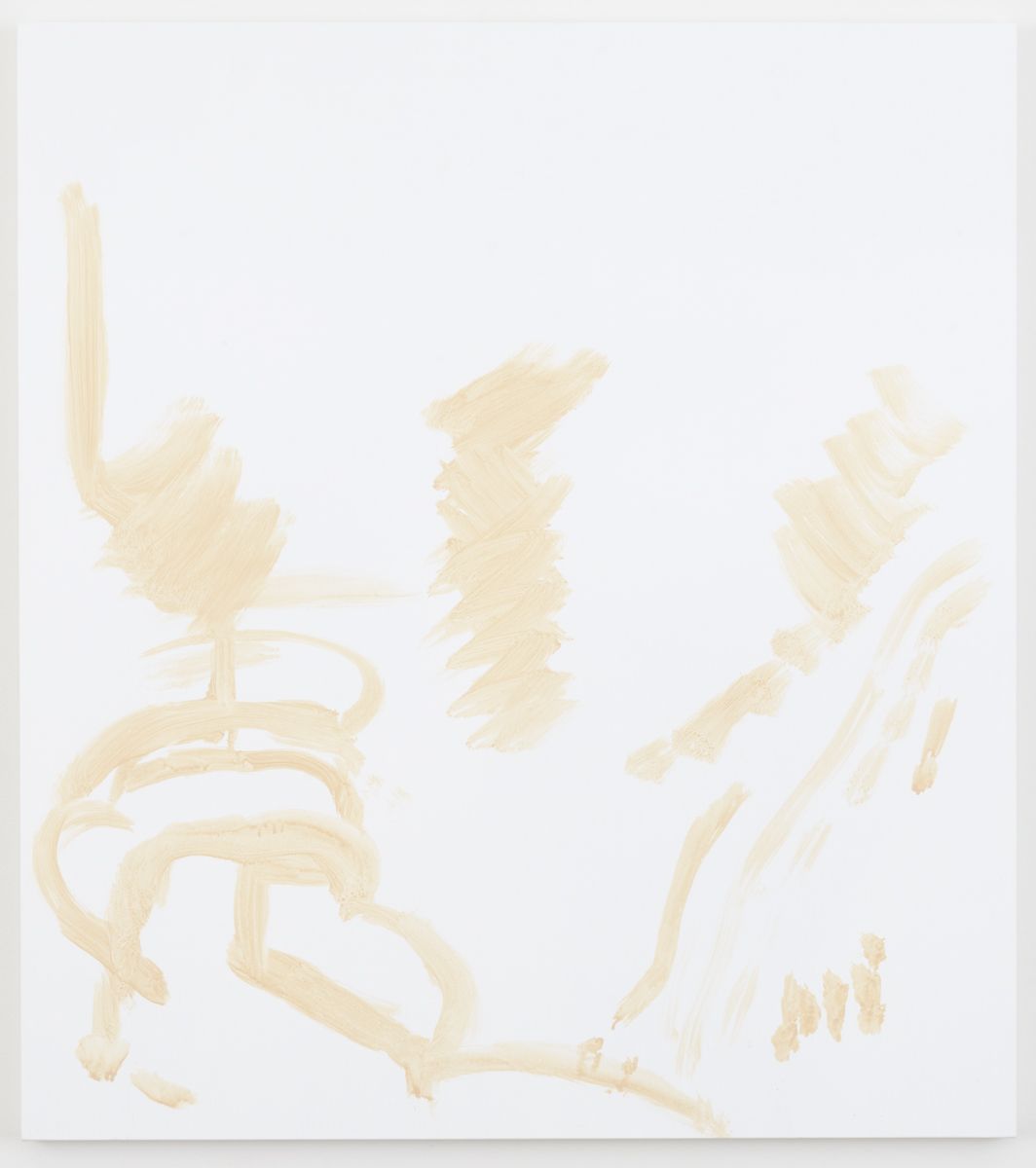 Michael Krebber Herbes de Provence MK.6081, 2018 Acrylic on canvas 44 3/4 x 40 inches (113.7 x 101.6 cm)